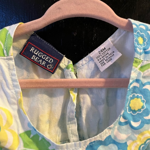 24m Blue floral & tiger print dress - Picture 3 of 3